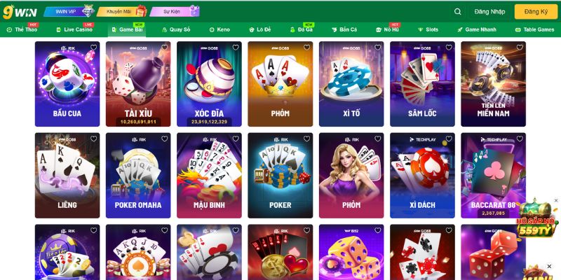 Khám phá lý do sảnh game bài được yêu thích tại 9WIN